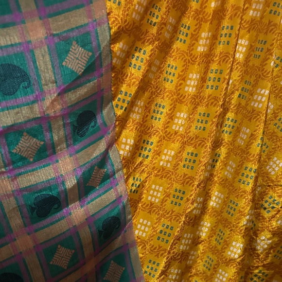 NWT Kantha Bae Silk Bowie Muu Jumpsuit Green/Gold - Picture 8 of 11